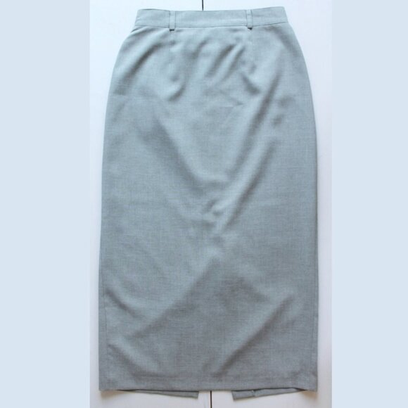 VINTAGE Elegant Green Maxi Skirt Size 7 - Picture 3 of 12